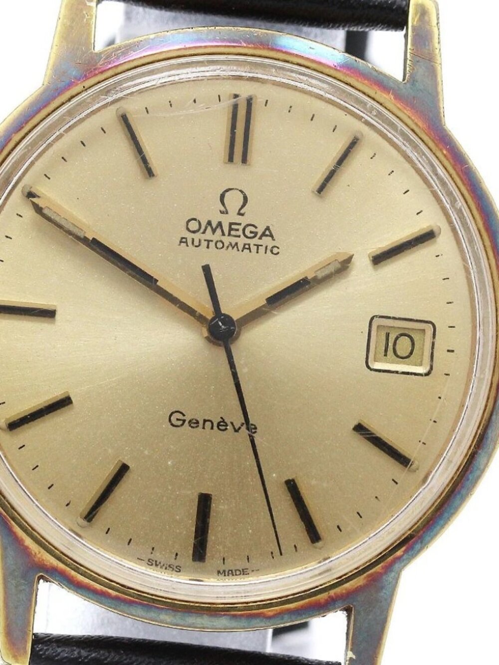 OMEGA Geneve 166.0163 Date Cal.1012 gold Dial Automatic Men's Watch
